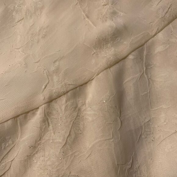 PROM DRESS B Darlin Cream Sparkly Sleeveless Asymmetrical Dress size 7/8 - Picture 15 of 16